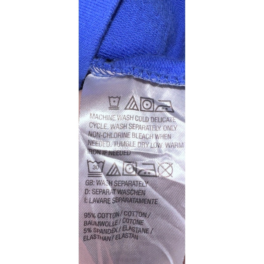 Isaac Mizrahi Live Blue French Terry Long Sleeve V-Neck Tunic Front Pockets M - Picture 5 of 5